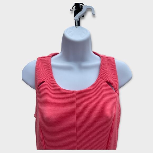 ELLE Melon Mini Ribbed Peekaboo Summer Flirty Sun Dress, Size 6 - Picture 3 of 10